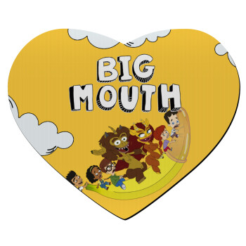 Big mouth, Mousepad καρδιά 23x20cm
