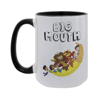 Big mouth, Κούπα Mega 15oz, κεραμική Μαύρη, 450ml