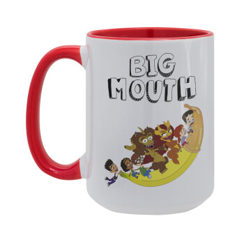 Big mouth, Κούπα Mega 15oz, κεραμική Κόκκινη, 450ml