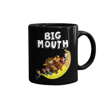 Big mouth, Mug black, ceramic, 330ml