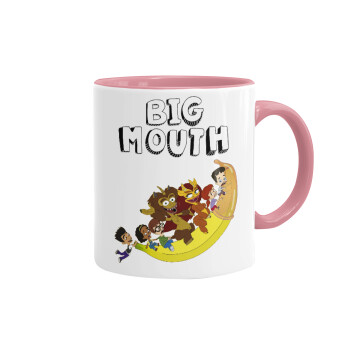 Big mouth, Mug colored pink, ceramic, 330ml