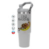 GREY color, 890ml (30oz) stainless Steel Tumbler with Handle