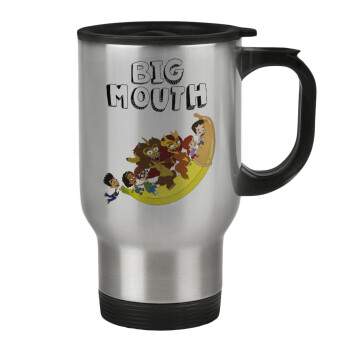 Big mouth, Stainless steel travel mug with lid, double wall 450ml