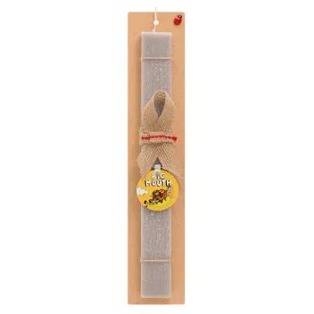 Big mouth, Easter Set, wooden keychain & scented Easter candle flat (30cm) (GRAY)