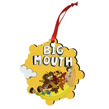 Big mouth, Στολίδι Χριστουγεννιάτικο στολίδι snowflake ξύλινο 7.5cm