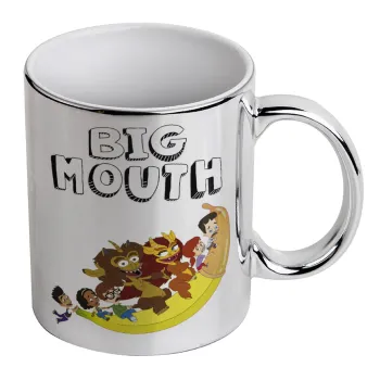 Big mouth, Κούπα κεραμική, ασημένια καθρέπτης, 330ml