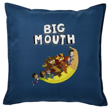 Big mouth, Sofa cushion Blue 50x50cm includes filling