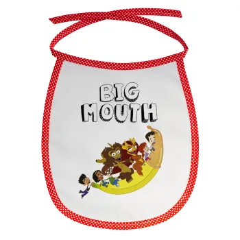 Big mouth, Σαλιάρα μωρού αλέκιαστη με κορδόνι Κόκκινη