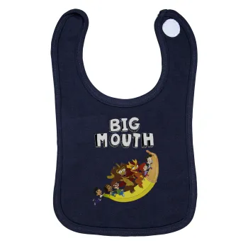 Big mouth, Σαλιάρα με Σκρατς 100% Organic Cotton Μπλε (0-18 months)