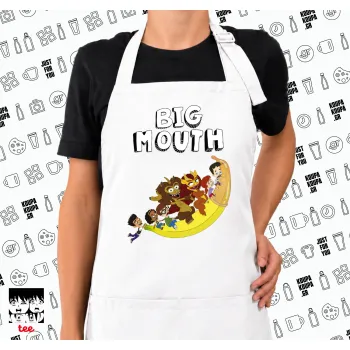 Big mouth, Ποδιά μακριά Σεφ ολόσωμη με τσέπες white (ΕΝΗΛΙΚΩΝ)