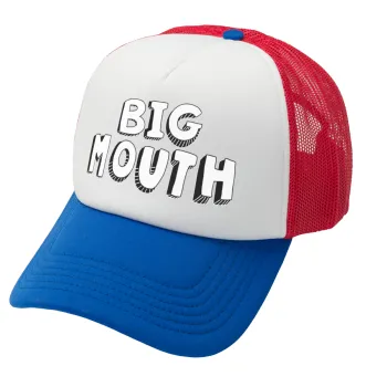 Big mouth, Καπέλο Ενηλίκων Soft Trucker με Δίχτυ Red/Blue/White (POLYESTER, ΕΝΗΛΙΚΩΝ, UNISEX, ONE SIZE)