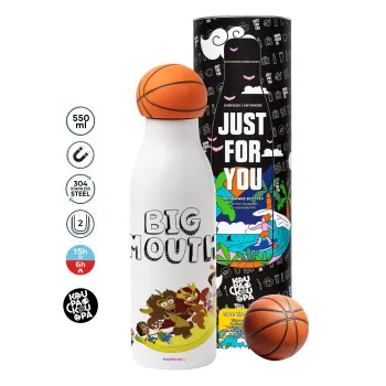 Big mouth, Bascetball Metal mug thermos, double wall, 550ml