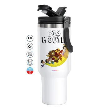 Big mouth, Mega Stainless steel Tumbler with lid, double wall 1,2L