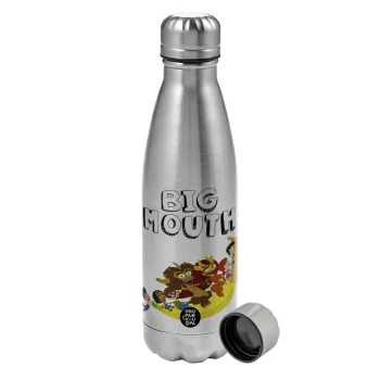 Big mouth, Metallic water bottle, stainless steel, 750ml