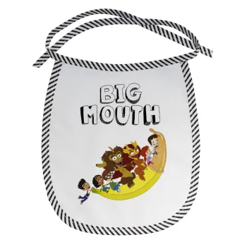 Big mouth, Σαλιάρα μωρού αλέκιαστη με κορδόνι Μαύρη