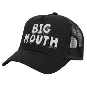 Big mouth, Trucker Hat with Mesh, Black, (COTTON, KIDS, UNISEX, ONE SIZE)