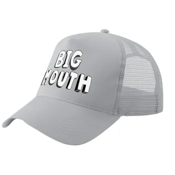 Big mouth, Trucker Hat with Mesh, GREY, (COTTON, KIDS, UNISEX, ONE SIZE)