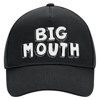Big mouth, Adult Ultimate Hat BLACK, (100% COTTON DRILL, ADULT, UNISEX, ONE SIZE)