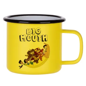 Big mouth, Metallic enamel MATT Yellow cup 360ml