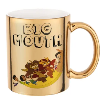 Big mouth, Κούπα κεραμική, χρυσή καθρέπτης, 330ml