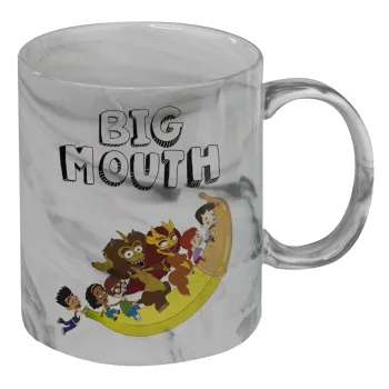 Big mouth, Mug ceramic marble style, 330ml
