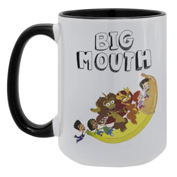 Big mouth, Κούπα Mega 15oz, κεραμική Μαύρη, 450ml