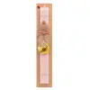 Easter Set, wooden keychain & scented flat Easter candle (30cm) (PINK)