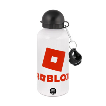 Roblox red, Metal water bottle, White, aluminum 500ml
