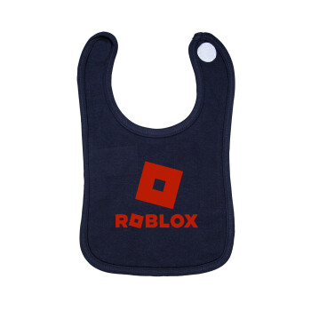 Roblox red, Σαλιάρα με Σκρατς 100% Organic Cotton Μπλε (0-18 months)
