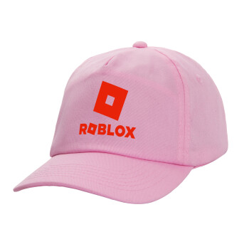 Roblox red, Adult Baseball Cap, 100% Cotton, PINK (COTTON, ADULT, UNISEX, ONE SIZE)