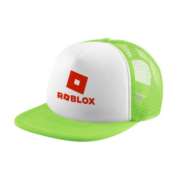Roblox red, Καπέλο Soft Trucker με Δίχτυ Πράσινο/Λευκό