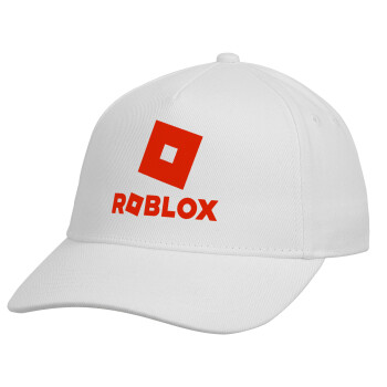 Roblox red, Καπέλο Ενηλίκων Baseball, Drill, Λευκό (100% ΒΑΜΒΑΚΕΡΟ, ΕΝΗΛΙΚΩΝ, UNISEX, ONE SIZE)