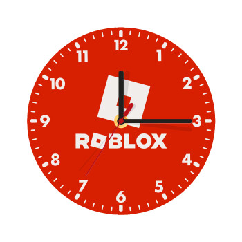 Roblox red, Wooden wall clock (20cm)