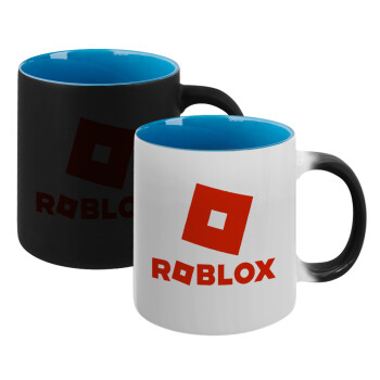 Roblox red, Κούπα Μαγική εσωτερικό μπλε, κεραμική 330ml που αλλάζει χρώμα με το ζεστό ρόφημα (1 τεμάχιο)