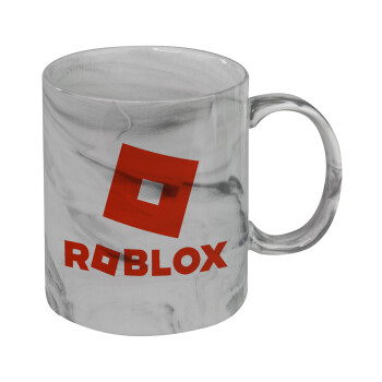 Roblox red, Mug ceramic marble style, 330ml