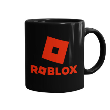 Roblox red, Mug black, ceramic, 330ml