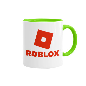 Roblox red, Mug colored light green, ceramic, 330ml