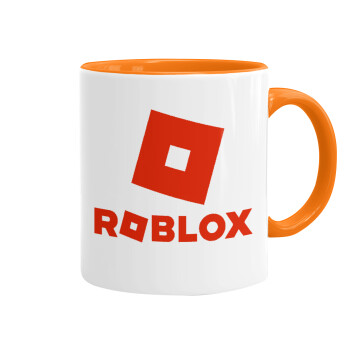 Roblox red, Mug colored orange, ceramic, 330ml