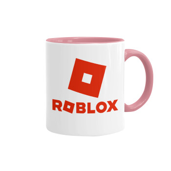 Roblox red, Κούπα χρωματιστή ροζ, κεραμική, 330ml