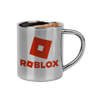 Roblox red, Double-wall metal cup for espresso (220ml)