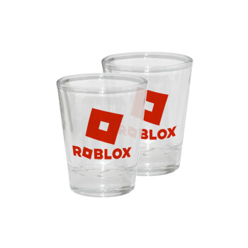 Roblox red, Σφηνοπότηρα γυάλινα 45ml διάφανα (2 τεμάχια)