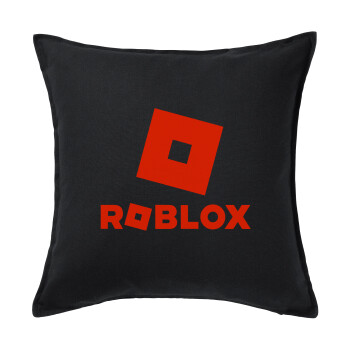 Roblox red, Μαξιλάρι καναπέ Μαύρο 100% βαμβάκι, περιέχεται το γέμισμα (50x50cm)