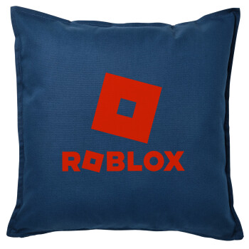Roblox red, Μαξιλάρι καναπέ Μπλε 100% βαμβάκι, περιέχεται το γέμισμα (50x50cm)