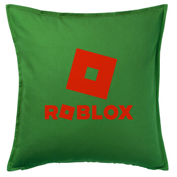 Roblox red, Μαξιλάρι καναπέ Πράσινο 100% βαμβάκι, περιέχεται το γέμισμα (50x50cm)