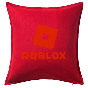 Roblox red, Μαξιλάρι καναπέ Κόκκινο 100% βαμβάκι, περιέχεται το γέμισμα (50x50cm)