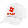 Children's Baseball Cap, 100% Cotton Twill, White (COTTON, CHILDREN'S, UNISEX, ONE SIZE)