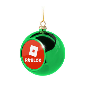 Roblox red, Χριστουγεννιάτικη μπάλα δένδρου Πράσινη 8cm