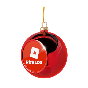 Roblox red, Χριστουγεννιάτικη μπάλα δένδρου Κόκκινη 8cm