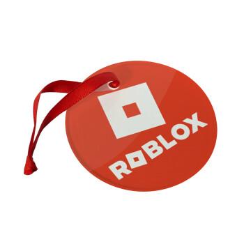 Roblox red, Χριστουγεννιάτικο στολίδι γυάλινο 9cm