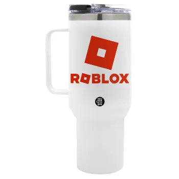 Roblox red, Mega Tumbler με καπάκι, διπλού τοιχώματος (θερμό) 1,2L